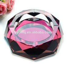 2015 Luxury Colorful crystal ashtray for office decoration /red ,green and blue glass ashtray